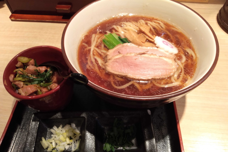 芳醇鴨そば ミニわさびご飯セット